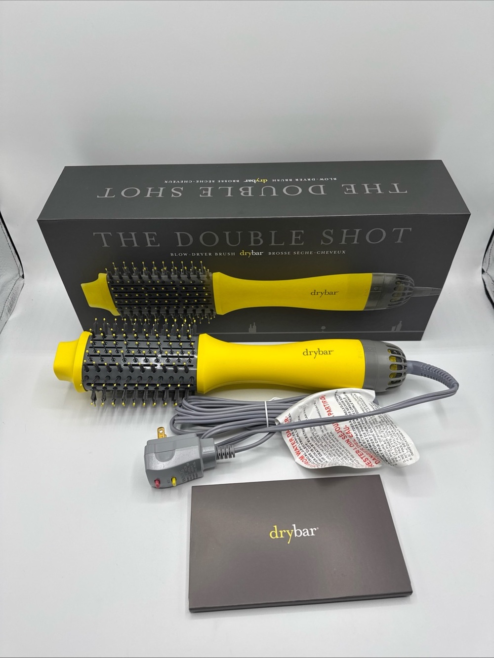 Drybar The Double Shot Yellow and Gray Hot Air Brush